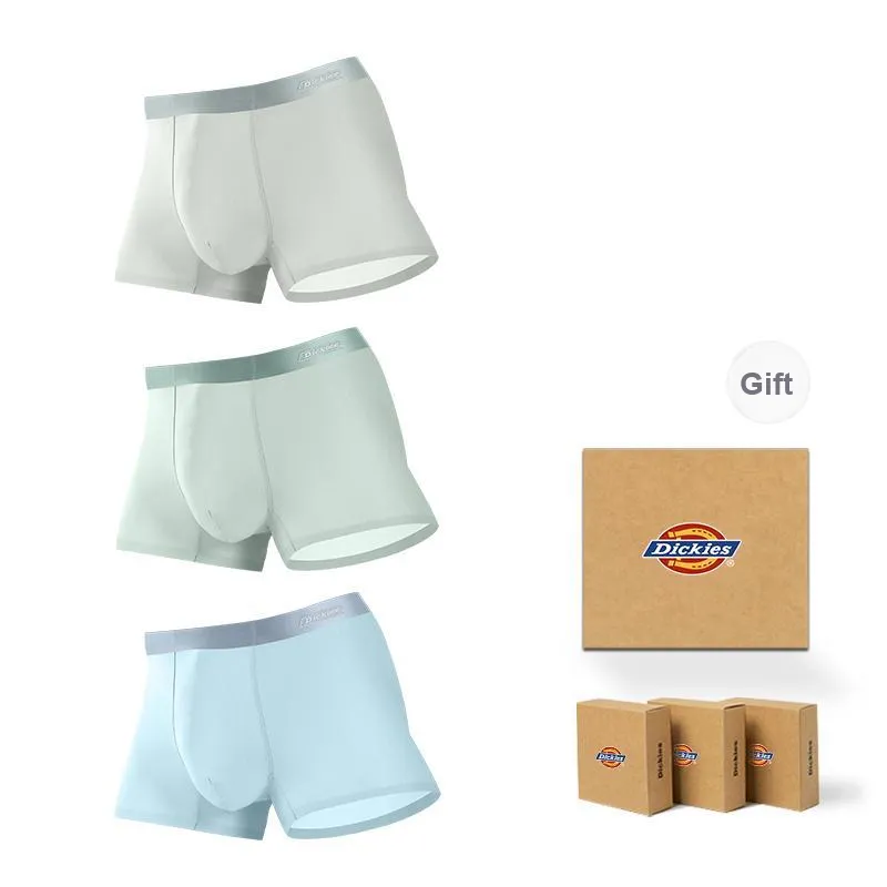 Dickies Underpants Men's Seamless Skin Friendly High Rebound Breathable Four Corner Pants, Box Combo Set-4