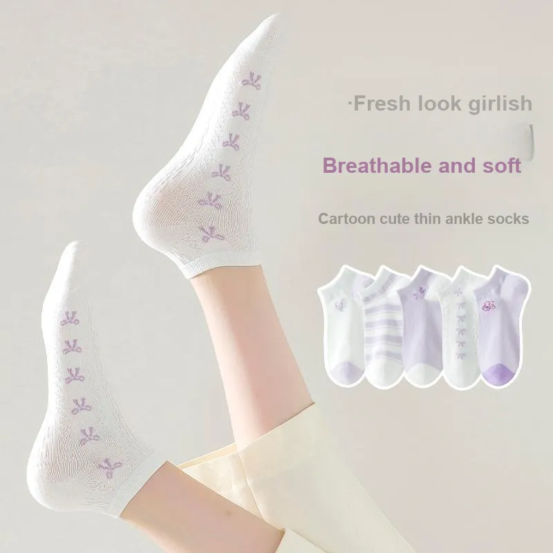 MIIOW Ankle Socks Women's 5 Pack-1
