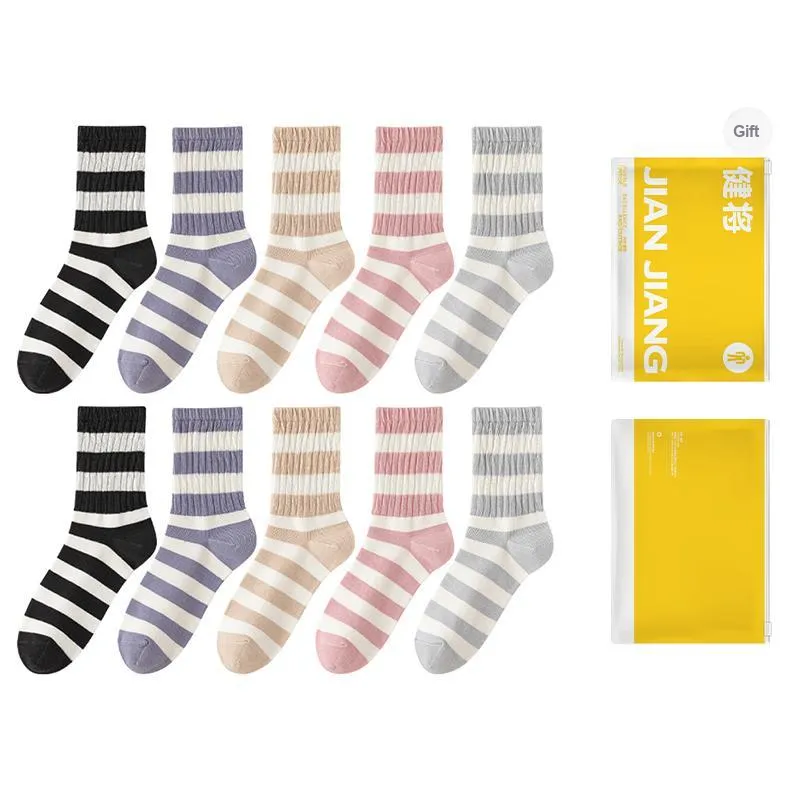Master Mid Calf Socks Women's Shopping Bag Combo Set-16