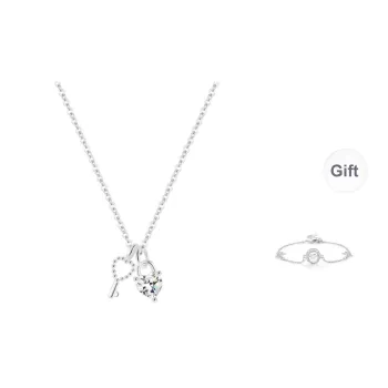 EUA Flash Zircon Necklaces Women's Give A Bracelet