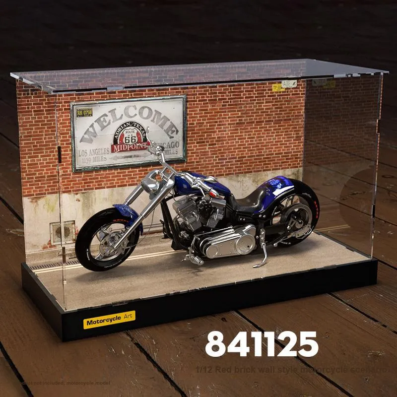 CARMCK 1 12 Motorcycle Hobby Model Shown Scenario Acrylic Base Acrylic Cover Kawasaki H2R Model Accessories-14