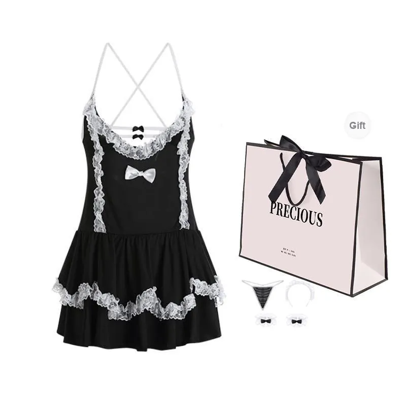 TLXT Nightgown Women's Gift Box Set Black