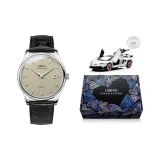 Silver Case Honey Dial Black Belt