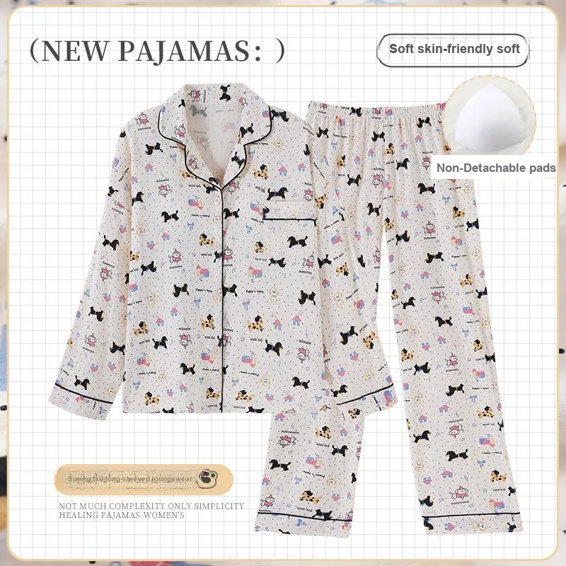 OUSHIBO Pajama Set Women's Image Color-1