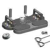 [Upgraded Chronograph Version]Flat Support+Push-Up 2-in-1+Resistance Band/Black Gray