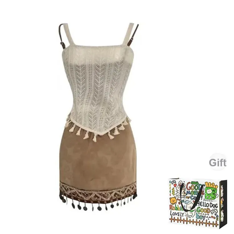 OURUOKE Two Piece Skirt Sets Women's-1