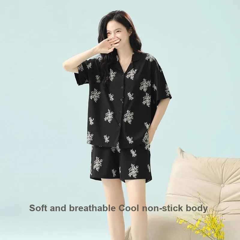 XIAFENYAN Pajama Set Women's Black-5
