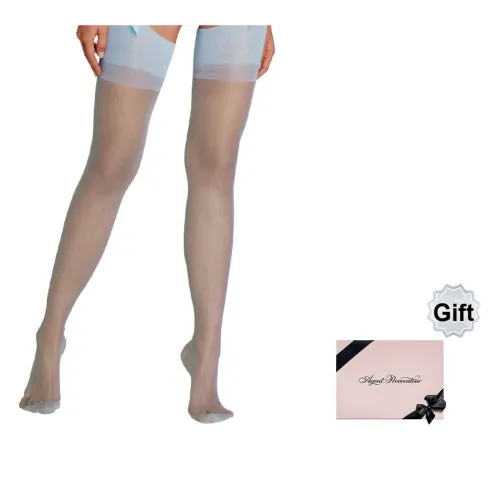 Agent Provocateur LAZULIE Коллекция Колено Высокие Носки Женские Светло-Синие