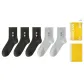 [5 Pack]3 Black+2 Light Gray
