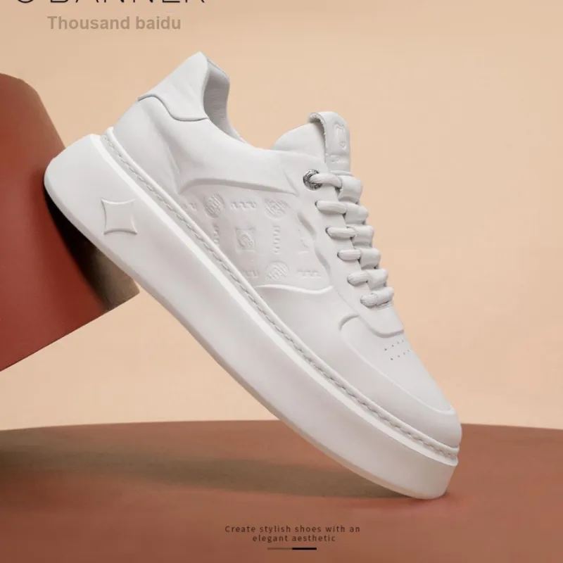 C°BANNER Stylish Skateboarding Shoes Men's White-5