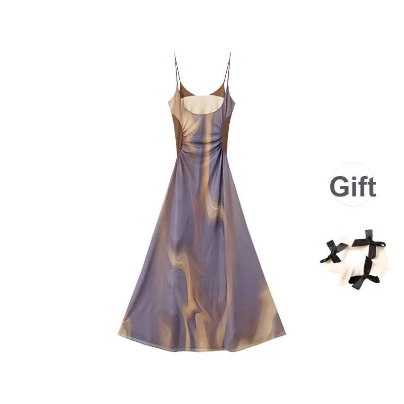 TURN UP Slip Dresses Women's Purple+Bowknot Hair Tie Comes With-1