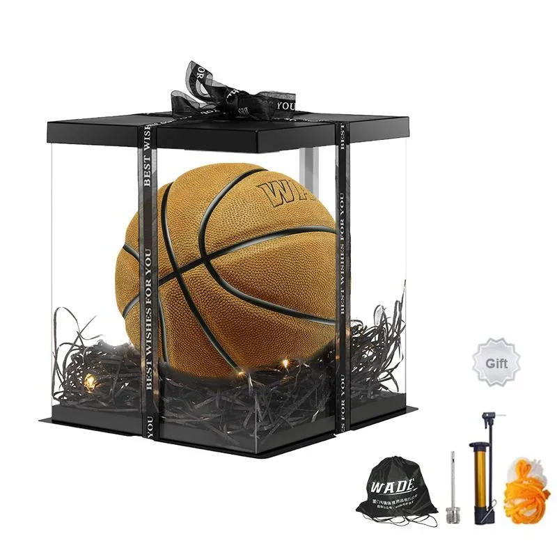 WADE Cow Leather Basketball Yellow With Beads Size 7 Ball Training Match Unisex-0