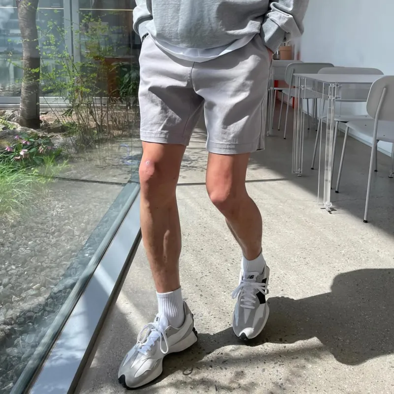 I'm David Casual Shorts Unisex Light Gray-4
