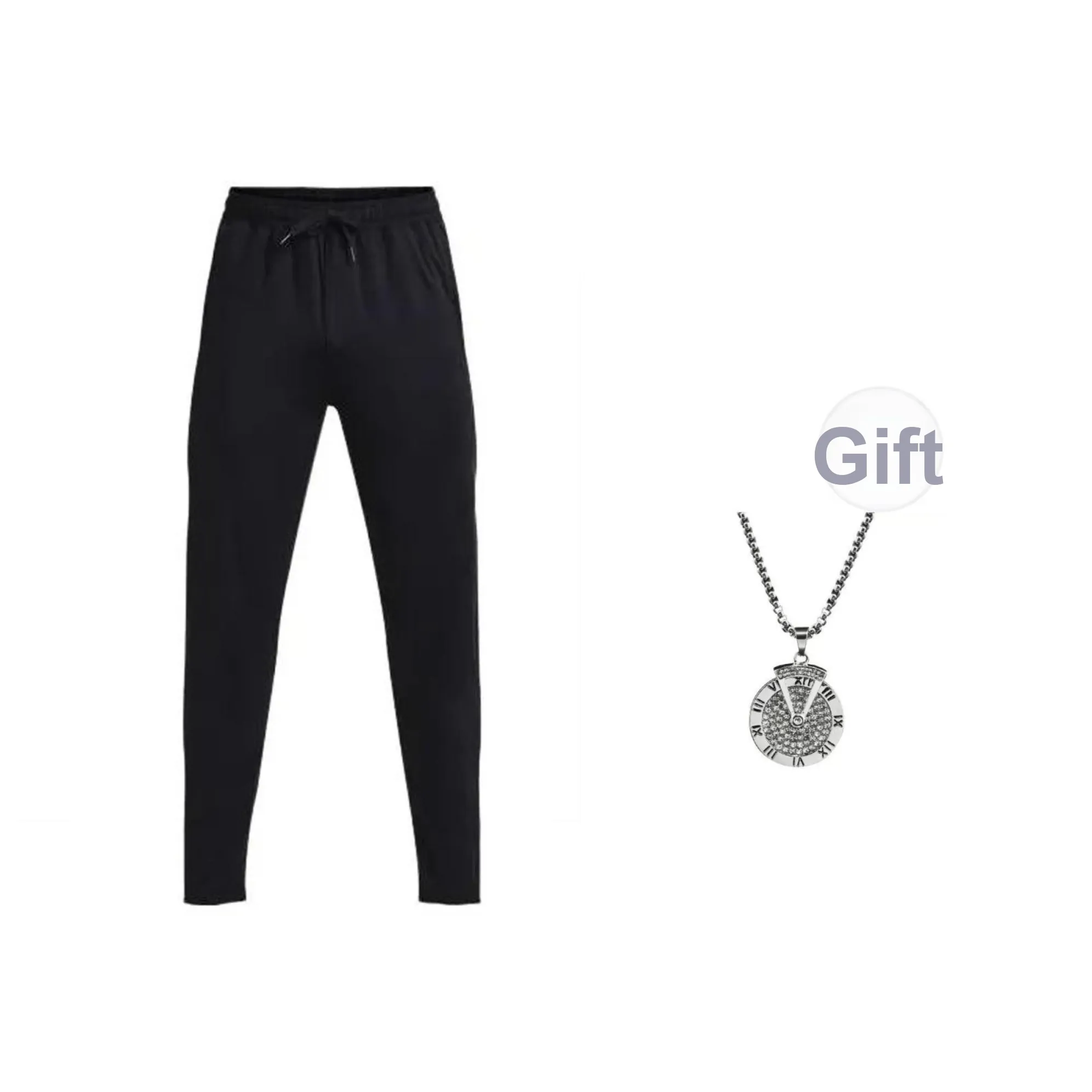 Under Armour Вязаные Тренировочные Брюки Мужские Черные С Ожерельем