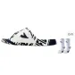Black/All White+Gray Black Basketball Socks