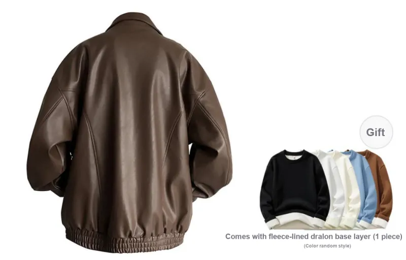 Qnxeey Leather Jackets Unisex-21