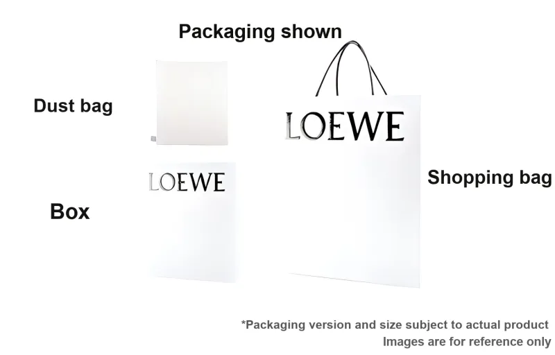 LOEWE Anagram Soft Grained Cow Leather Business Card Holder Card Case Women's Black-5