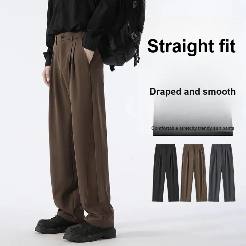 NEAR HERE Casual Pants Unisex Coffee-1