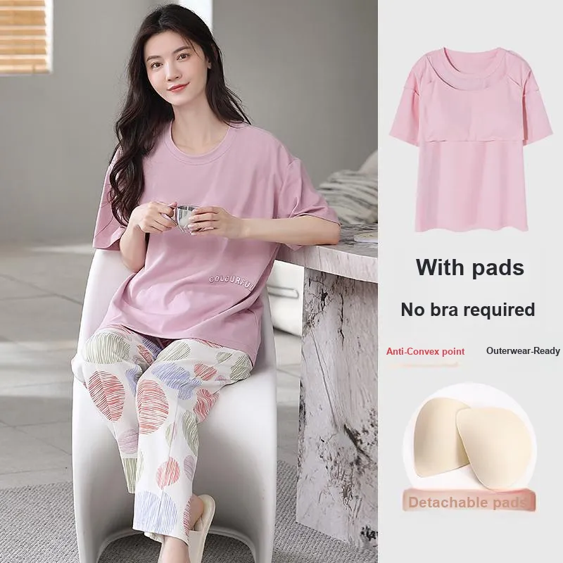 FENTENGCARE Pajama Set Women's Peach-1