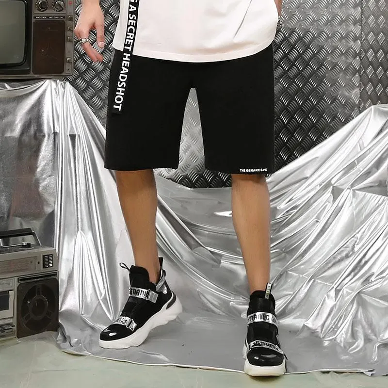 GENANX Casual Shorts Unisex Black-3