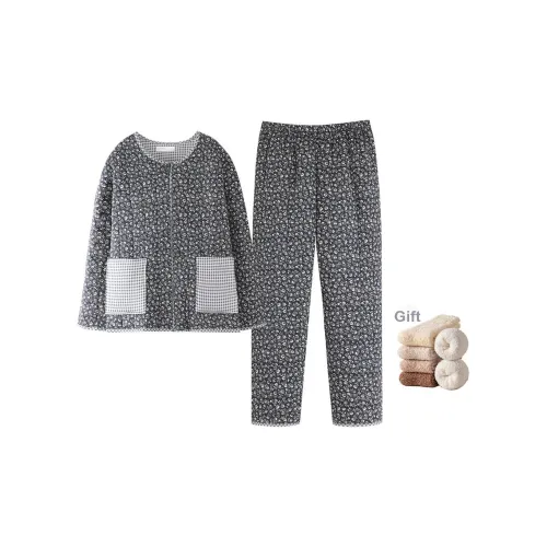 ZumashL Luxury Designer Series Пижамный комплект Женские Беллфлауэр Серый