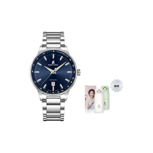 ERNEST BOREL Urban Collection Автоматический Механический Механизм Мужские Часы Часы 42 мм Синий Циферблат