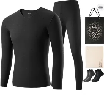 SEPTWOLVES Thermal Set Fall And Winter Men's Gift Box Set+Shopping Bag