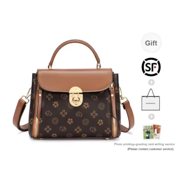 RED DRAGONFLY PVC Preppy Style J Minimalist Style Crossbody Bag Handbag Women's Brown/Coffee/Dark Coffee