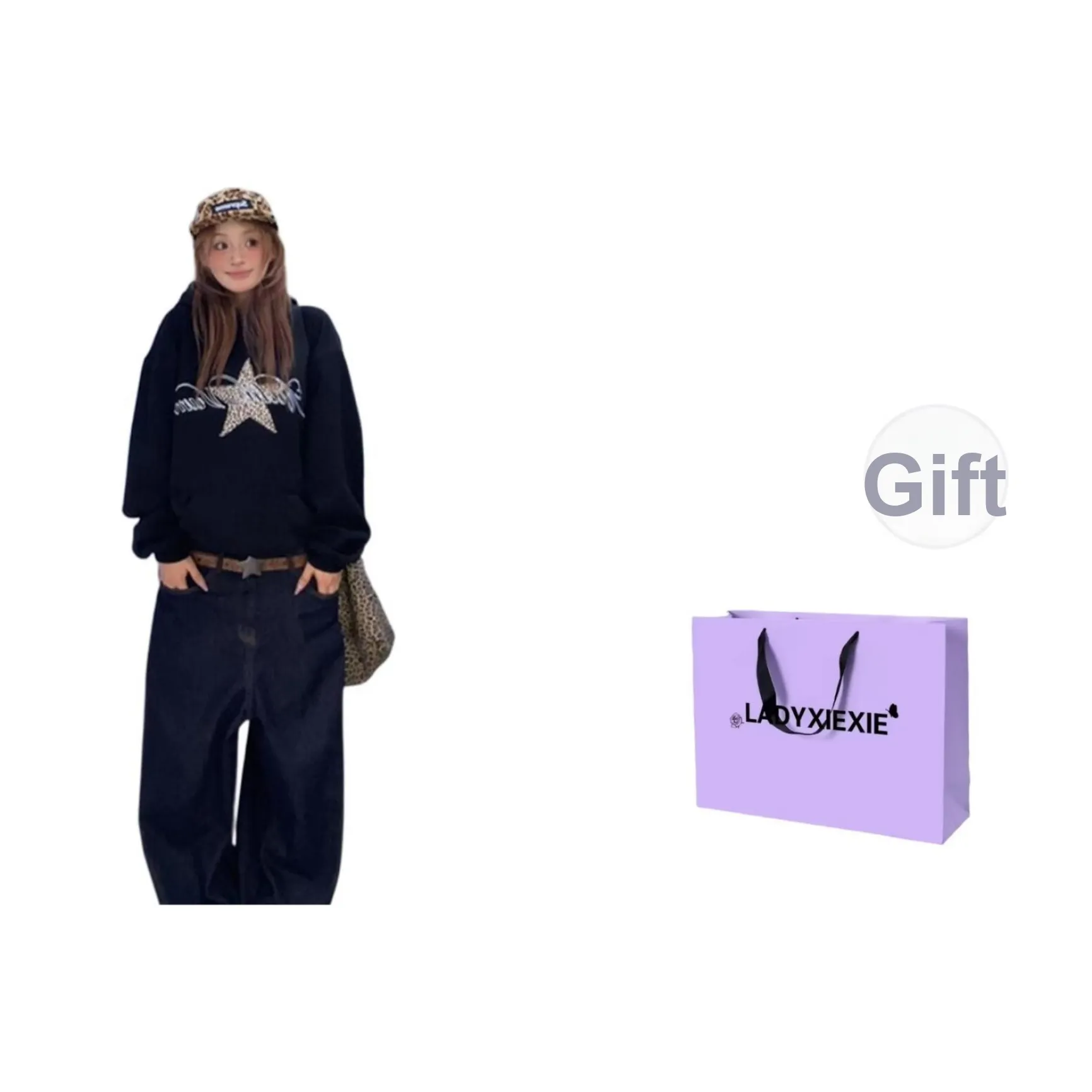 LADYXIEXIE Мультяшный свитшот женский