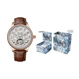 L-9162 Gold Case White Dial Brown Strap