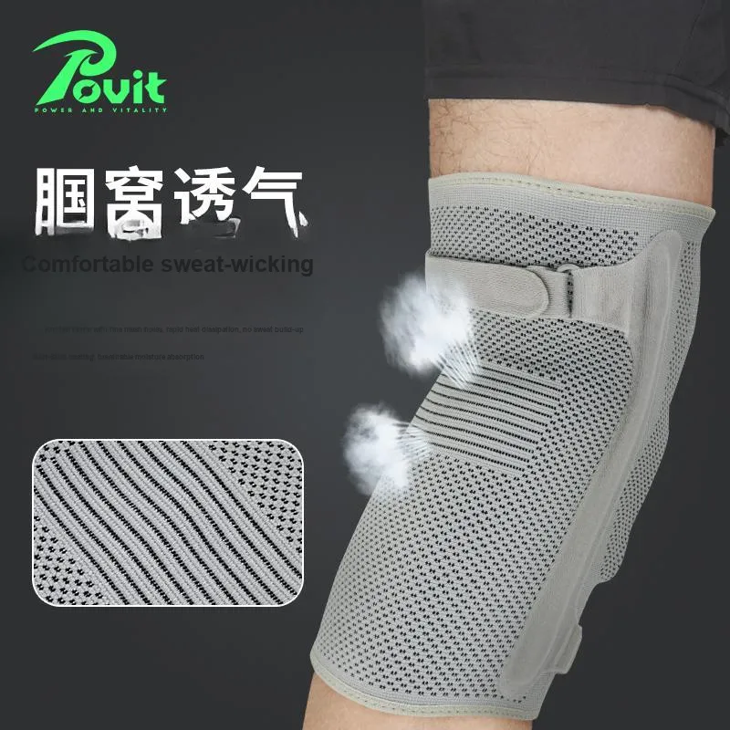POVIT Knee Pads Rubber Elastane Silicone Running, Badminton, Basketball Men's-11
