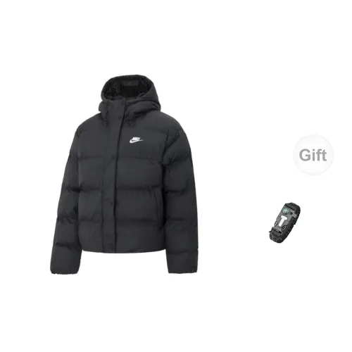 Nike Puffer Jackets Women's Black Puffer Jackets With Free Wristband