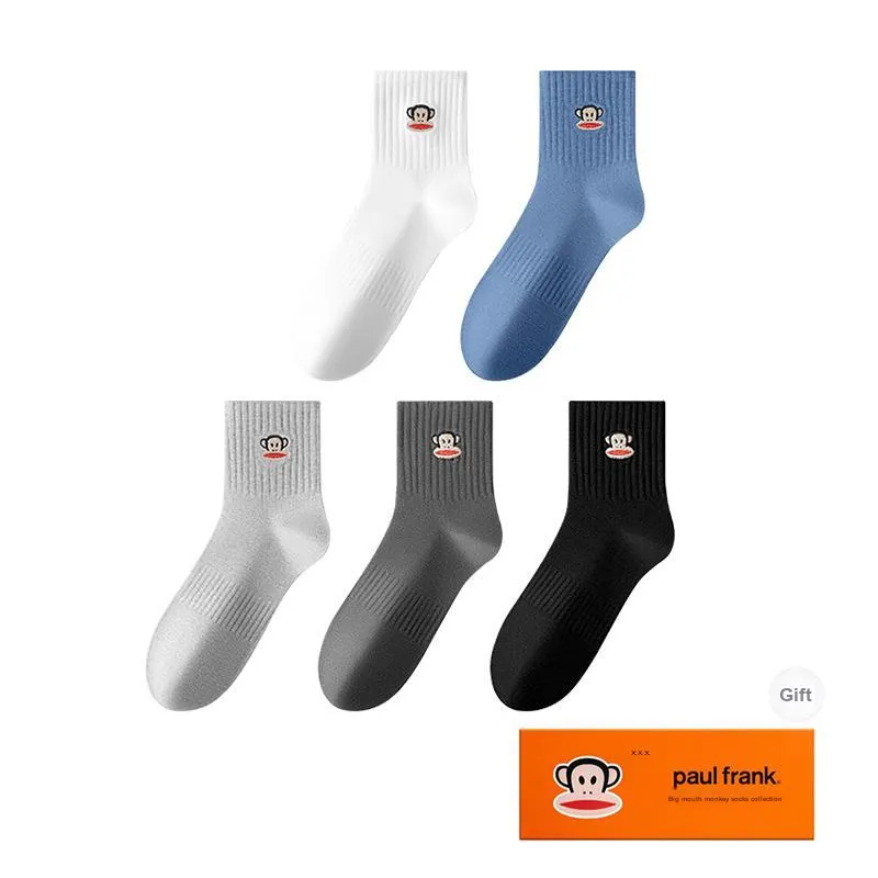 PAUL FRANK Mid Calf Socks Men's Box 5 Pack-0