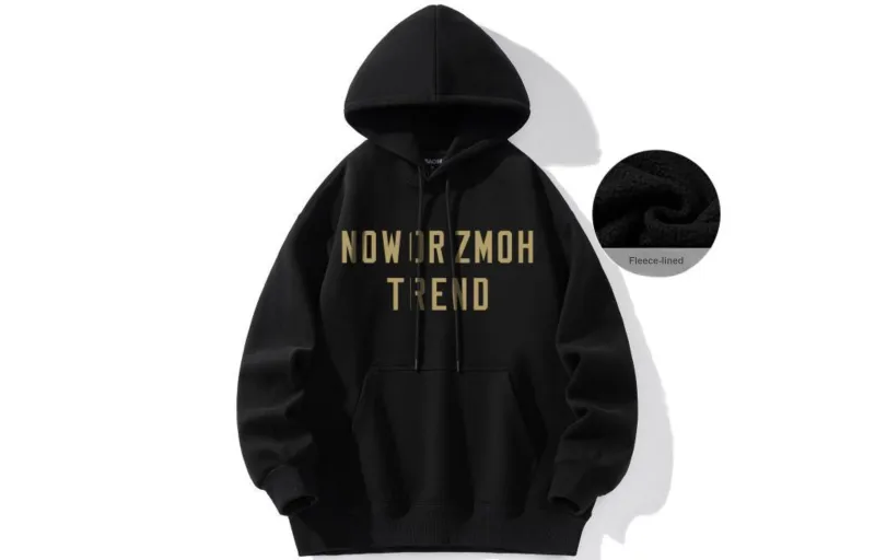ZMOH Fleece Lined Hoodie Unisex Couple's-1