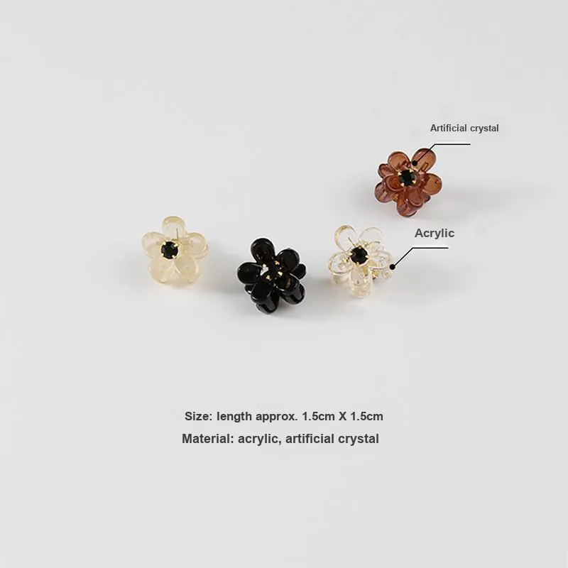 Yiru Acrylic Artificial Crystal Small Hair Claw Clip Hair Clip Claw Clip Women's-3