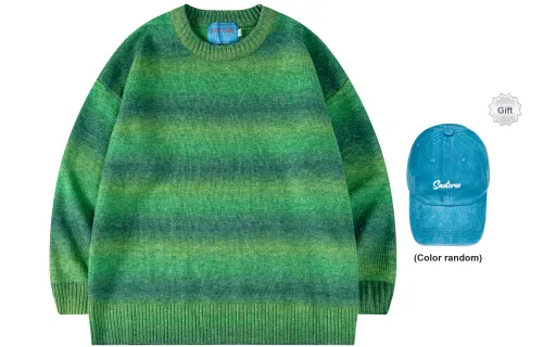 Saotome Sweaters Unisex Green Includes Brand Hats & Caps