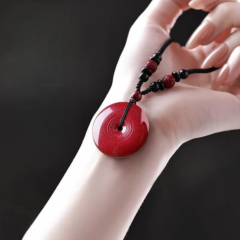 ZHIZUO Natural Cinnabar Pendants Unisex-2