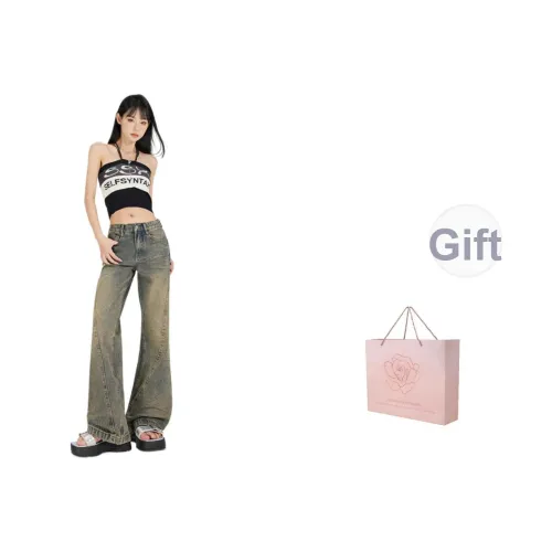 ZAZN Джинсы Женские Винтаж Синий