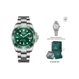 Green Dial-Steel Strap Style[Limited Edition Wrist Watch Clothing Sets]