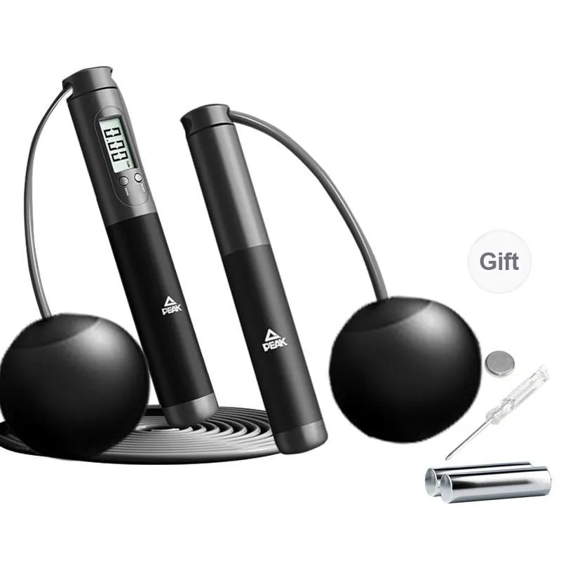 PEAK Aerobic Fat Reduction Smart Counting Jump Ropes Adults PVC+Steel Wire Rope, Silicone+TPE Controller Approx. 3.18m-8