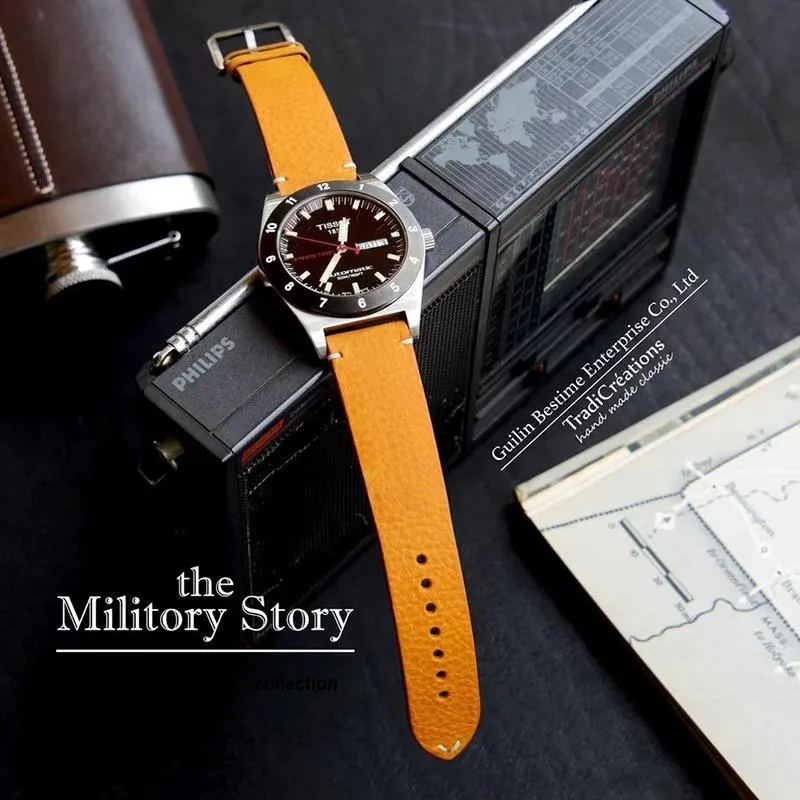 Benchmark Watch Bands Compatible With Omega And Rolex Emperor Rudder 190mm Cowhide Leather Material Unisex-2