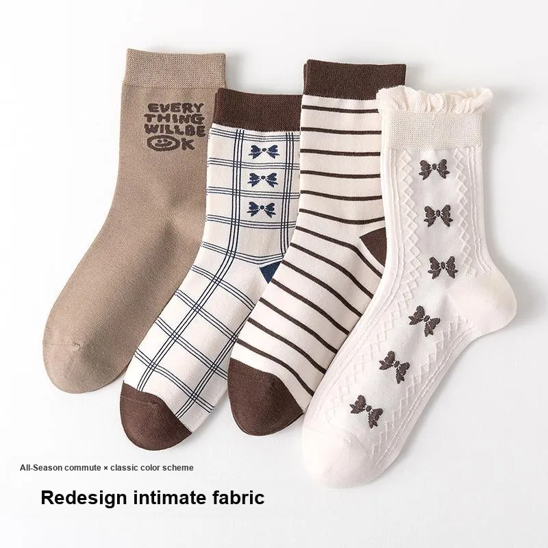 Caramella Mid Calf Socks Women's 4 Pack-3