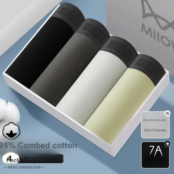 MIIOW Underpants Men's Gift Box Set Of 4 Mixed Color
