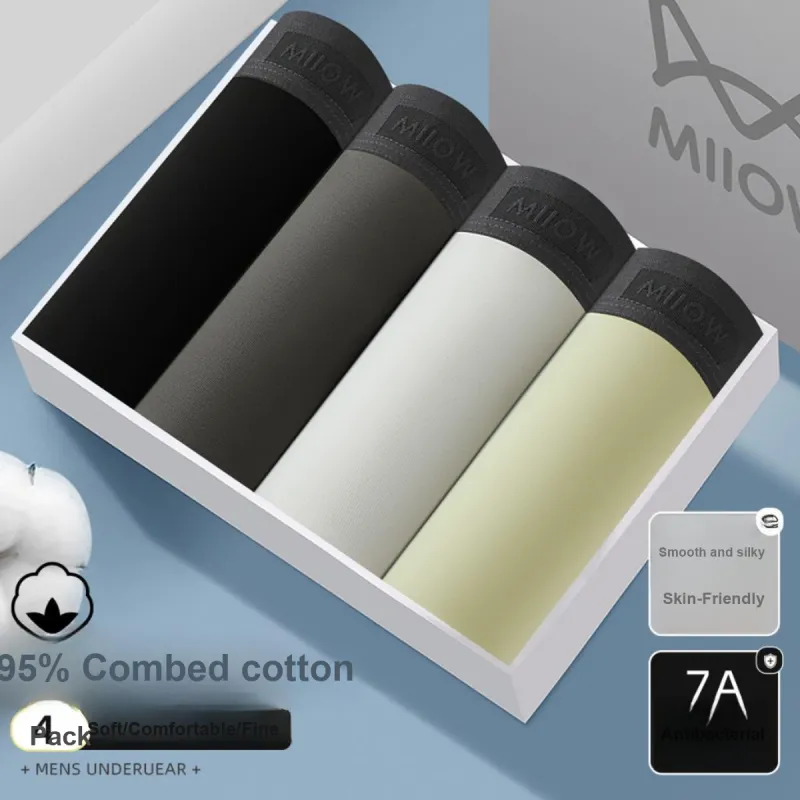 MIIOW Underpants Men's Gift Box Set Of 4 Mixed Color-0