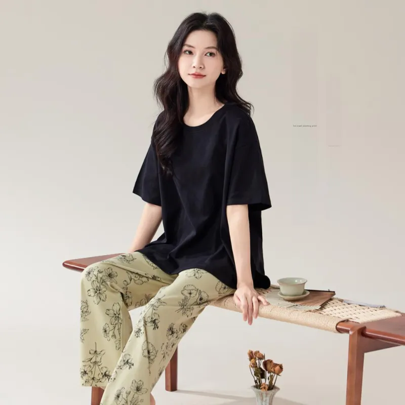 Ordifen Pajama Set Women's Black-3