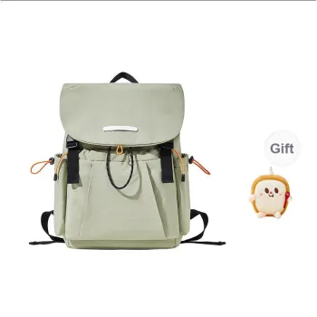 BOSTANTEN Fabric Backpack Unisex Black/Green