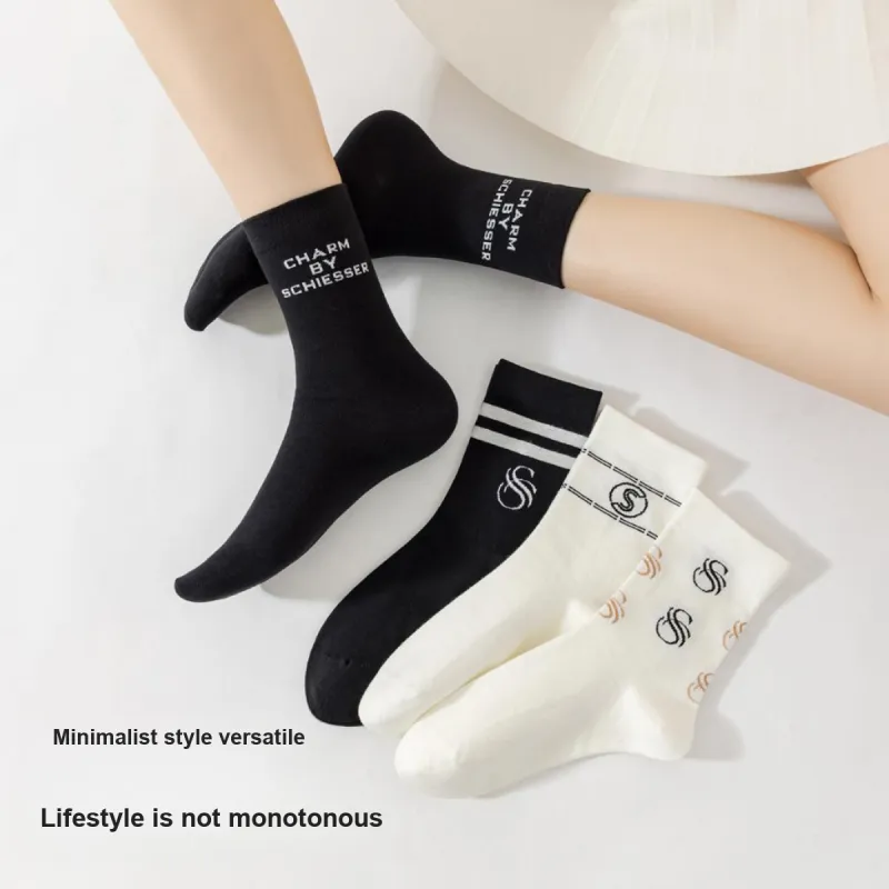 Shuya Mid Calf Socks Women's 4 Pack-11