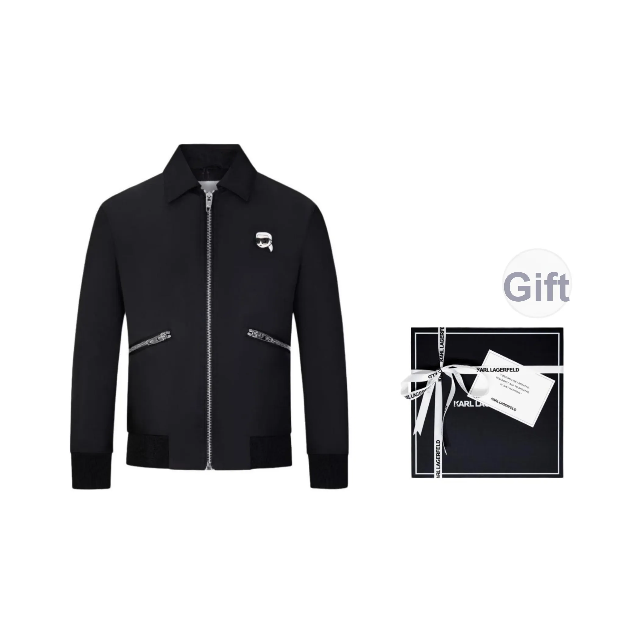 KARL LAGERFELD Пуховик Мужской Черный