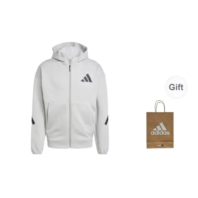 Adidas Jackets Coats Unisex Gray Shopping Bag Included-0
