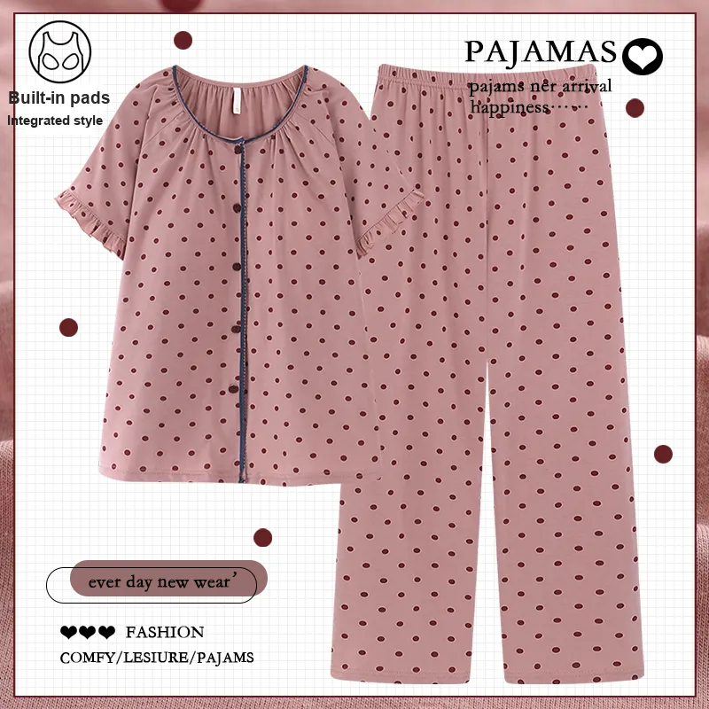 ROMANTIC·SPRING Pajama Set Women's Lotus Color-1